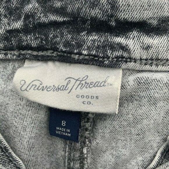 Universal Thread Short Women's Size 8 High Rise Acid Wash Paper Bag Waist Denim - Picture 6 of 7